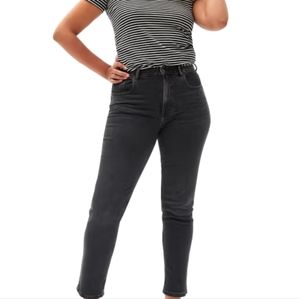 Everlane Curvy Cheeky Straight Jean Size 25 Black High Rise Mom 90s
